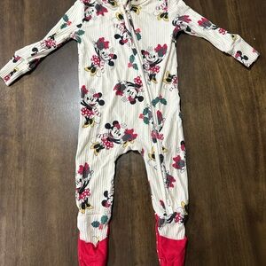 Posh Peanut Kids Footie - Cream and Red